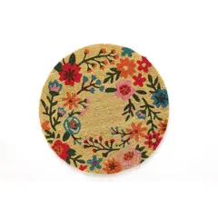 JUST HOME COLLECTION - Limpiapiés redondo flores 60 cm