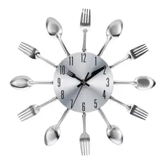 JUST HOME COLLECTION - Reloj cocina utensilios 20 cm