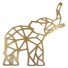 HOMY - Lamina metal elefante 48x50 cm