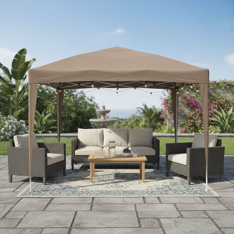 Toldo Plegable 3x3 metros Taupe