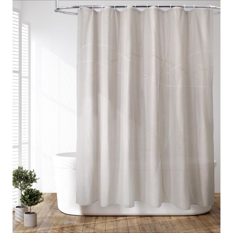 Cortina baño algodón ribbon 180x200 cm
