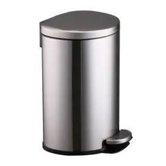 JUST HOME COLLECTION - Papelera 11 Litros Metal/Plástico Plata