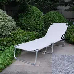 KLIMBER - Reposera Plegable Aluminio Gris
