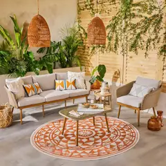 JUST HOME COLLECTION - Juego de Terraza Living Genova 5 Personas Beige