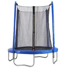 DO IT - Cama Elástica y Malla Protección 183x196x183 cm Azul/ Negro