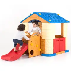 EDU PLAY - Casa de Juego con Resbalin House 3 114x121x224 cm Multicolor