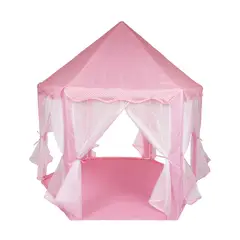 DO IT - Carpa con Cortinas Infantil 140x135x140 cm Rosado Desde 3 años