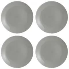 JUST HOME COLLECTION - Set Platos 28 cm 4 Piezas Cerámica Perla Gris