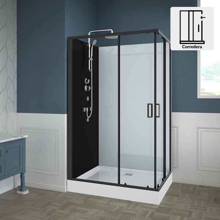 Cabina Rectangular 120x90x226 cm Negro