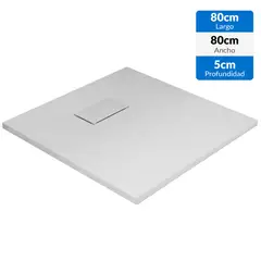 SENSI DACQUA - Receptaculo smc 80x80 blanco