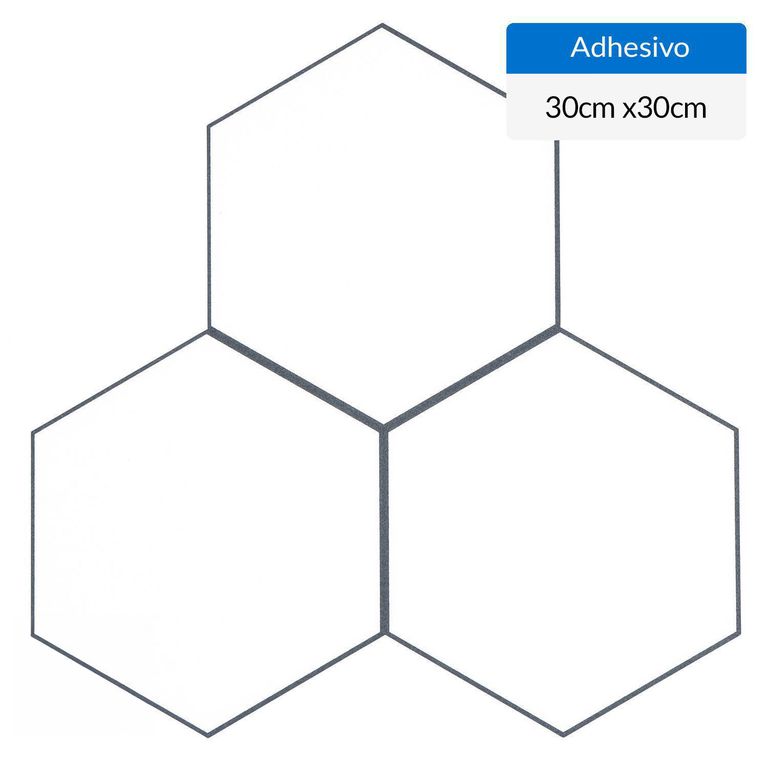 Revestimiento Adhesivo HJ-FL14B 30x30 cm Blanco 0.69 m2