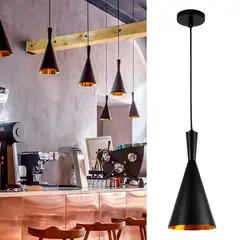 JUST HOME COLLECTION - Lámpara de Colg Tiru 1 Luz E27 Negro