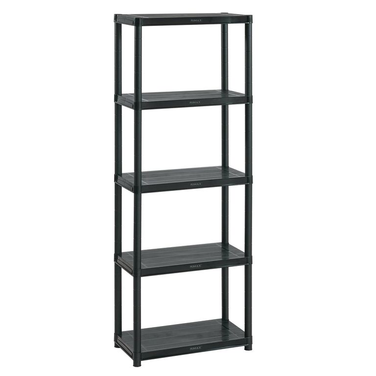Estante Plástico 5 Nivel(es) 30.1x169.5x60.6 cm Negro