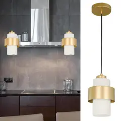 JUST HOME COLLECTION - Lámpara colgante dorado 1 luz E27 40W