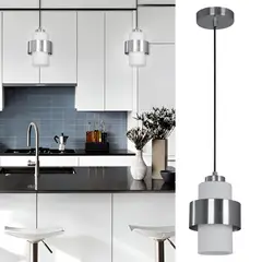 JUST HOME COLLECTION - Lámpara Colgante Metal Gris/Plata 15 cm