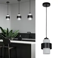 JUST HOME COLLECTION - Lámpara Colgante Metal Negro