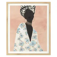 HOMY - Cuadro Africana Pastel 2 52x62 cm