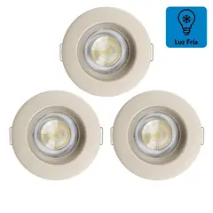 DAIRU - Pack Lámparas Plástico Café/Marrón 8.5 cm