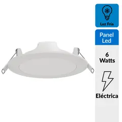 DAIRU - Panel Led Spot Empotrado Circular Blanco 6W Luz Fría 3 Intensidades