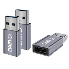 DAIRU - Set 3 Adaptadores Usb A Tipo C 3. 0 Sincronización De Datos Carga Rápida Pd Otg Hot Swap