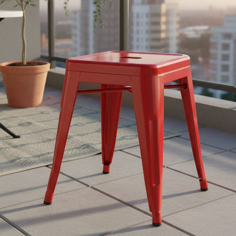 Piso Apilable Tolix Rojo 46x30.5x30.5 cm
