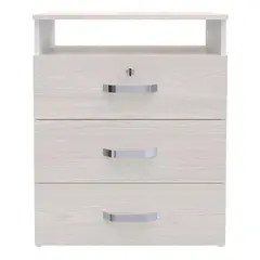 JUST HOME COLLECTION - Cómoda 3 Cajón(es) Niebla 60x80x36.3 cm Blanco