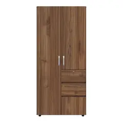JUST HOME COLLECTION - Clóset Gales 2 Puerta(s) 2 Cajón(es) 3 Repisa(s) 90x200x50 cm Gales/Wengué