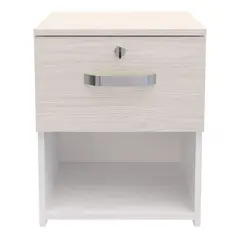 JUST HOME COLLECTION - Velador 1 Cajón(es) Niebla 40x50x35.4 cm Blanco