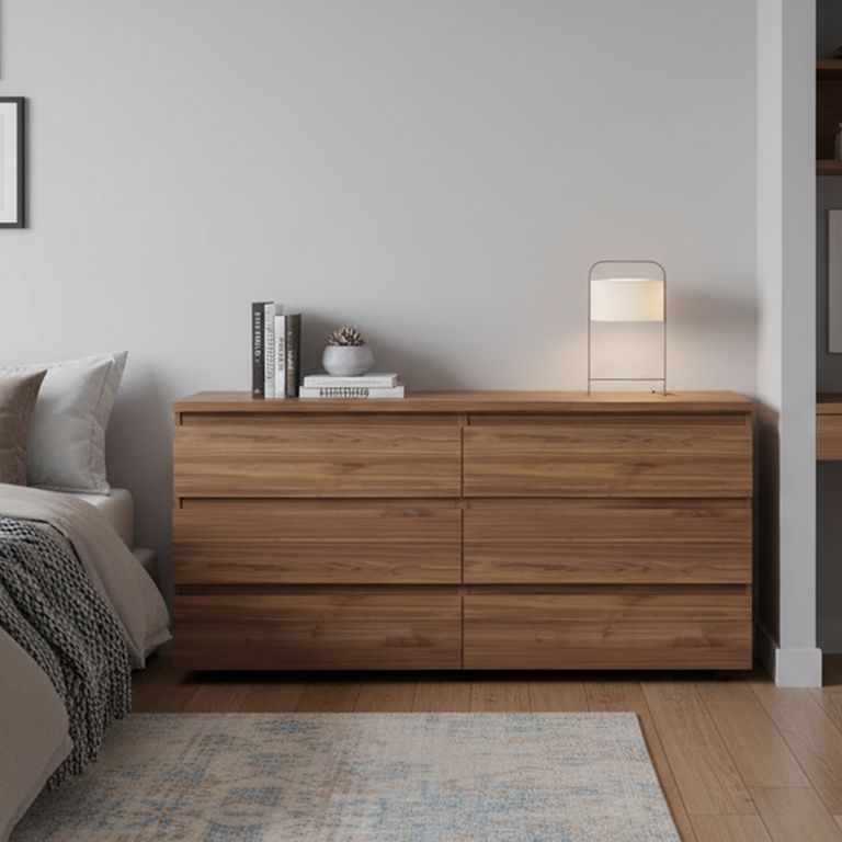JUST HOME COLLECTION Cómoda 6 Cajón(es) Gales 150x70x40 cm Wengue