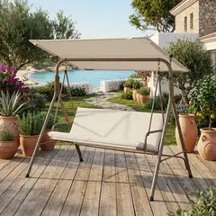 JUST HOME COLLECTION - Sillón columpio de terraza 3 personas taupe