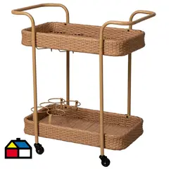JUST HOME COLLECTION - Carrito de terraza 2 pisos