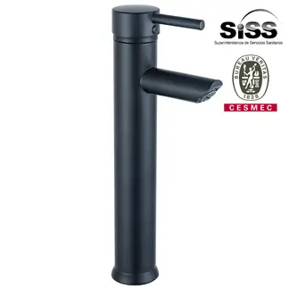 SENSI DACQUA - Monomando Lavatorio Alto Milán Negro mate