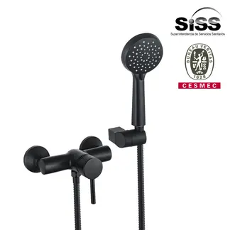 SENSI DACQUA - Monomando Ducha Milán Negro mate
