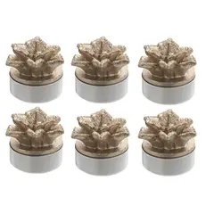 DEAR SANTA - Set vela rosas dor 3.8cm 6pzas