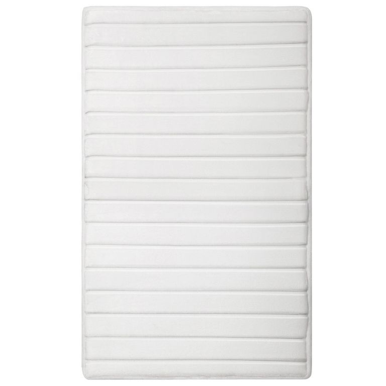 Piso de Baño Memo Luxor 43x61 cm Poliéster Blanco