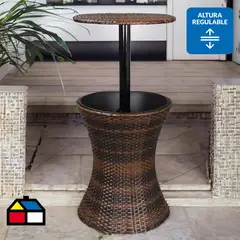JUST HOME COLLECTION - Cooler Mesa Bar Ratan 28.39 l Negro
