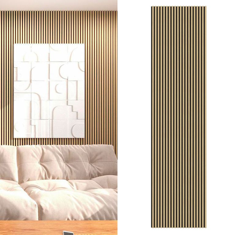 Wall Panel Acustico MDF 60x240 cm Café Claro 1.44 m2