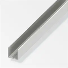 ALFER - U cuadrada 19,5 mm plástica blanca