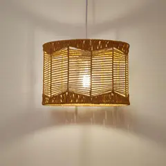 JUST HOME COLLECTION - Lámpara Colgante Fibras Naturales Amarillo