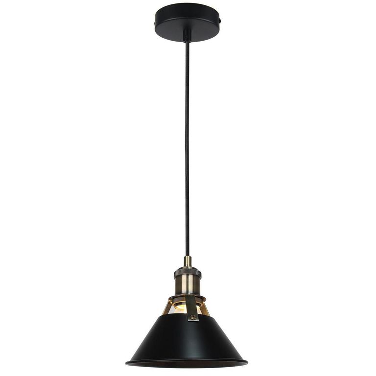 Lámpara Colgante Metal Negro