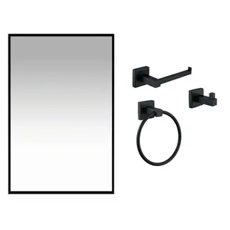 SENSI DACQUA - Set De Accesorios Baño 4 Piezas Con Espejo Buka