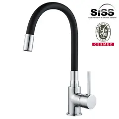 SENSI DACQUA - Monomando para Lavaplatos Pipa Negro/Cromado