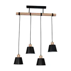 JUST HOME COLLECTION - Lámpara Colgante Madera Negro