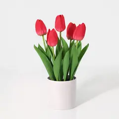 JUST HOME COLLECTION - Planta Artificial Tulipan 36 cm Rojo