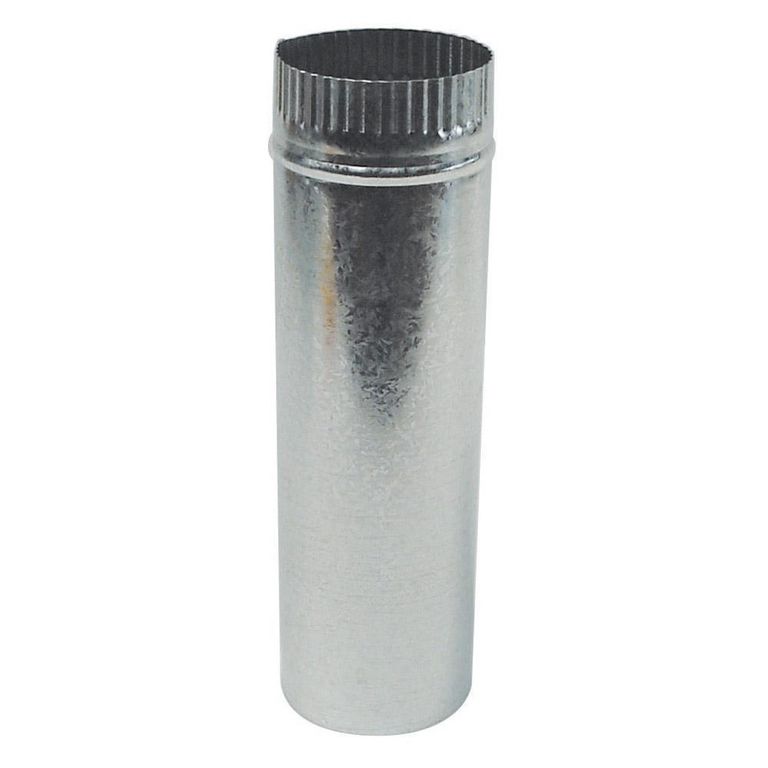 Tubo Liso Galvanizado 3. 5 Pulgadas Para Calefón 100 Cm