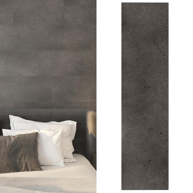 SPC Piso Vinílico 4 mm 30.5x122 cm CEMENTAZZO Gris Oscuro 2.6 m2
