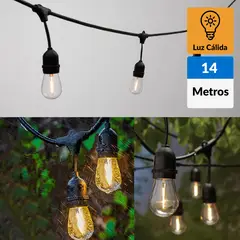 JUST HOME COLLECTION - Guirnalda 14 m 10 luces con ampolletas