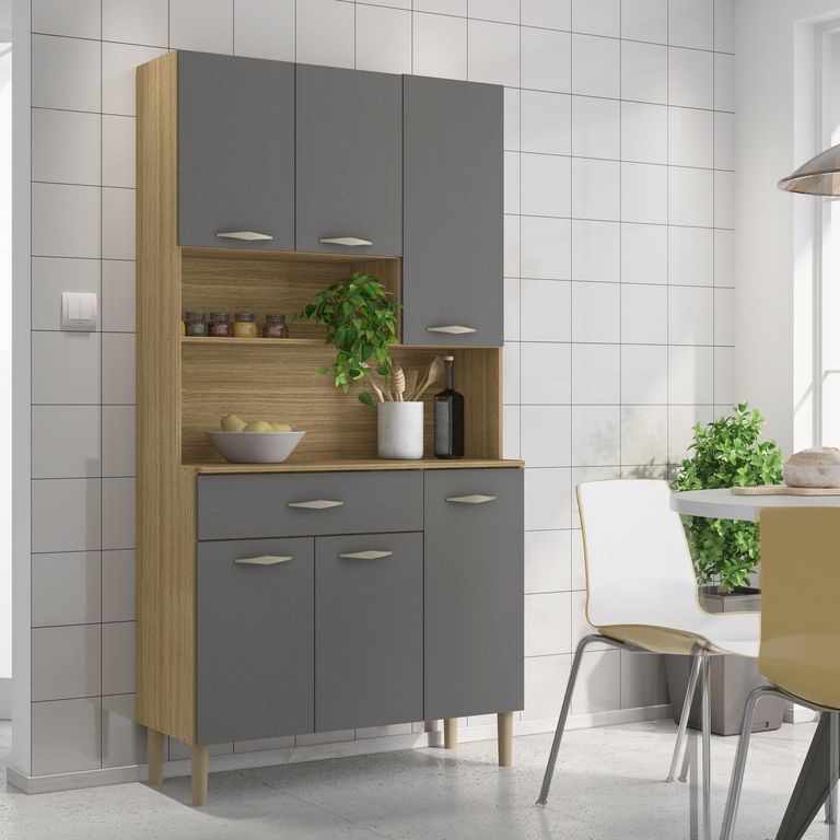 Kit Mueble Cocina Apolo 6 Puertas 1 Cajón 174X91 Cm Parana