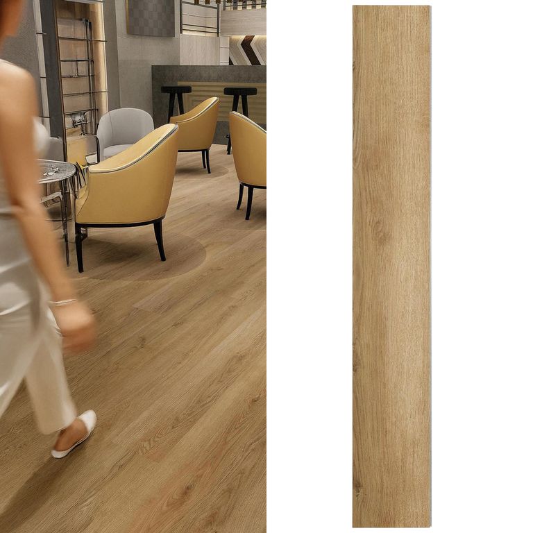 SPC Piso Vinílico 3.2 mm 18.2x122 cm NATURAL PINE Café Claro 3.11 m2