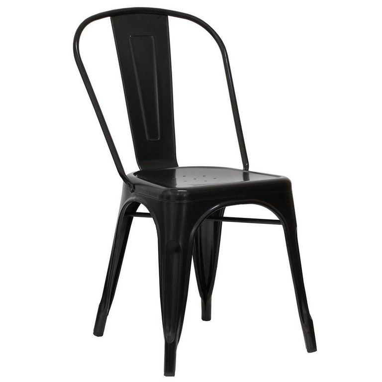 Silla Tolix Negro 84x45x53 cm